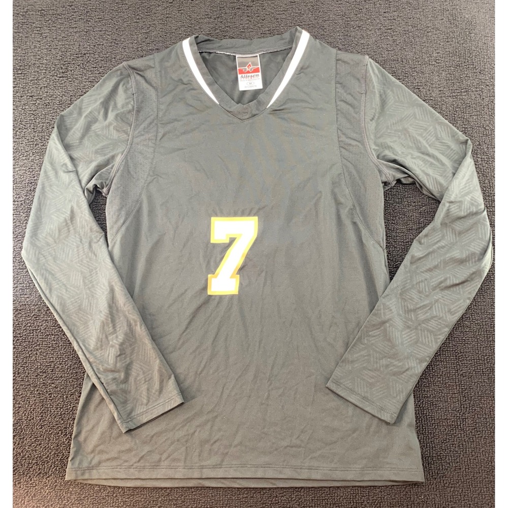 Alleson Athletic Long Sleeve Athletic‎ Shirt Number 7 Black Women's Medium